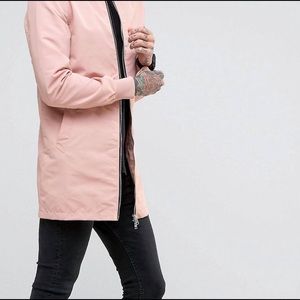 Brave Soul Long Line Zip Through Jacket